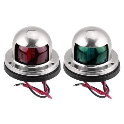 China ABS/Stainless Steel 1 Pcs Housing 12V LED Navigation Light Navigation Signal Lamp Side Lights Green Red Green Plastic Operating Lights For Boat Yacht Marine for sale