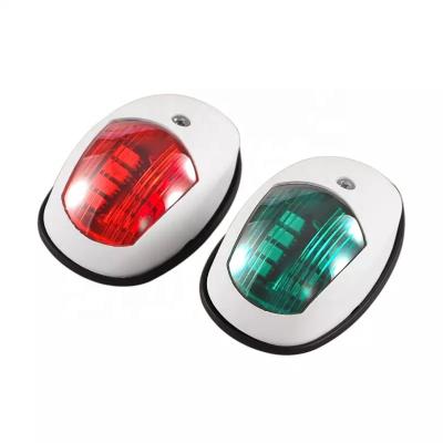 China ABS 2Pcs 12V 24V LED Running Lights For Marine Truck Trailer Red Green Lamps Navigation Light Yacht Boat Signal Lamp Accessories for sale