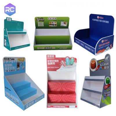 China Plastic Cardboard Display Stand PVC Foam Board Counter Display Box Mobile Phone Accessories PDQ Counter Top Display Stand for sale