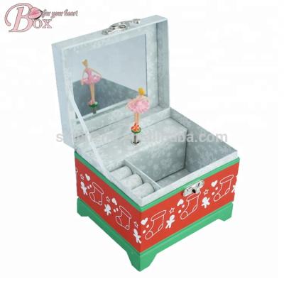 China Custom Dancing Princess Jewelry Music Box Wholesale Storage Box Christmas Gift Box With Lock for sale