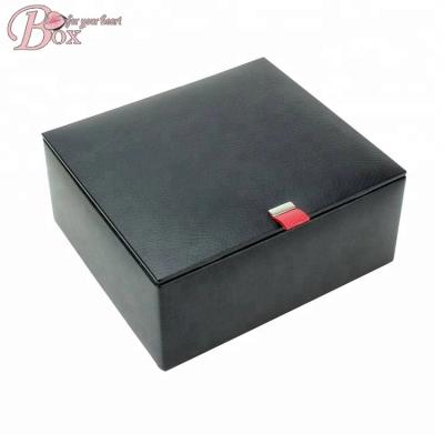 China Wholesale Luxury Custom Handmade Cardboard Leather Gift Jewelry Watch Boxes Organizer Storage Box For Watch for sale