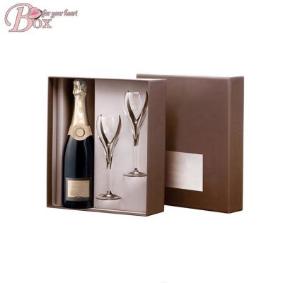 China Handmade Cardboard Custom Paper Box Packaging Wine Gift Box Wholesale Cardboard Wine Box for sale