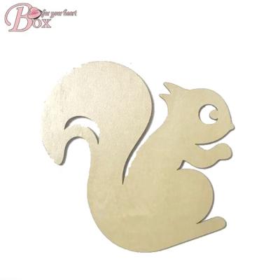 China Squirrel design custom design eco-friendly animal sustainable beer mug table mat printing logo wooden drink coaster sets for sale