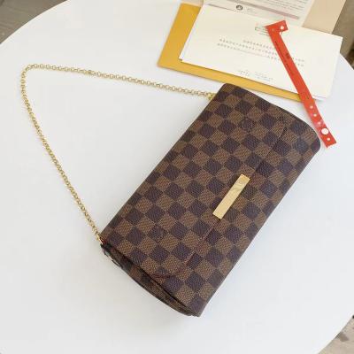 China Fashion Brown Cross - Body Handbag Checker Print Leather Women Tote Bag Fashion Cover Clutch Single Shoulder Luxury Handbag For Women for sale