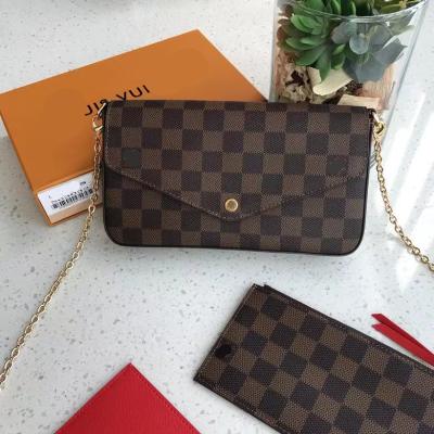 China Highest Quality Brand Luxury Printing Bag Classic 3 Pocket Mirror In 1 Wallet On Chain 21cm Sling Good Quality Bag With Wallet Card Holder for sale