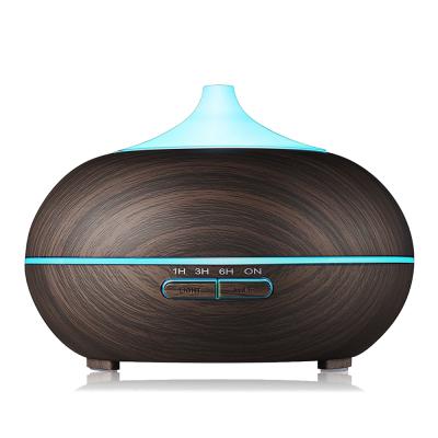 China Hotel 550Ml Portable Desktop Purifier Cool Essential Oil Diffuser Led Night Light USB Wooden Mist Air Ultrasonic Humidifier for sale