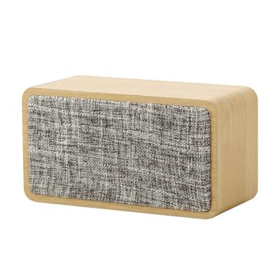 China High Quality Fabric Wood Wooden Radio Portable Wireless Wooden Speaker Without Cable for sale