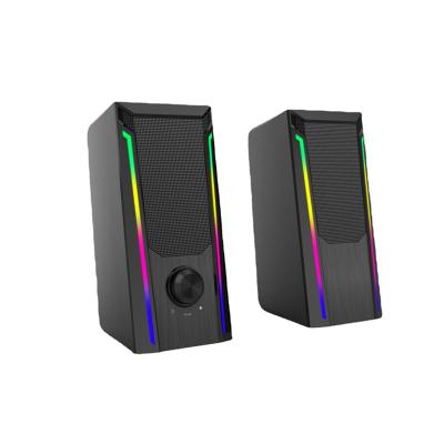 China Colorful LED Flashing Light Led Light PC Wired Aux Audio Subwoofer. Super USB Power RGB Gaming Computer Table Studio Bass Amplifiers Speaker for sale