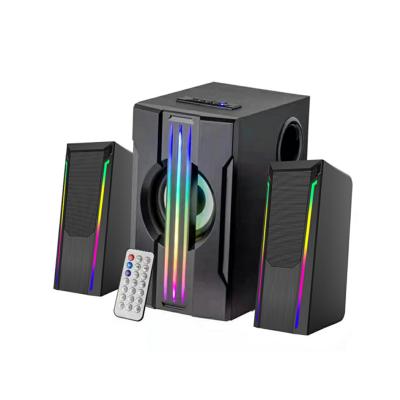 China Colorful Led Professional Audio Subwoofer Super Bass Sound Speaker LED Flashing Light Home Theater System Computer RGB Light Gaming Stage Table for sale