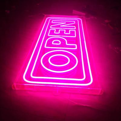 China Retail Store Open Sign Led Neon Light Box Led Neon Sign Door Led Neon Sign Light Custom for sale