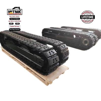 China Farms Customized 3Ton Rubber Crawler Rubber Track Chassis Track Undercarriage Frame for sale