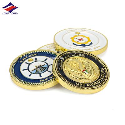 China Europe Longzhiyu Metal Opens Souvenir Cheap Custom Brass Coins Factory Wholesale UAE Gold Commemorative Coins for sale