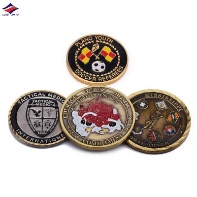 China Customized Gold Silver Brass Commemorative Coins Promotional Souvenir Metal Coins Supplier from Europe Longzhiyu for sale