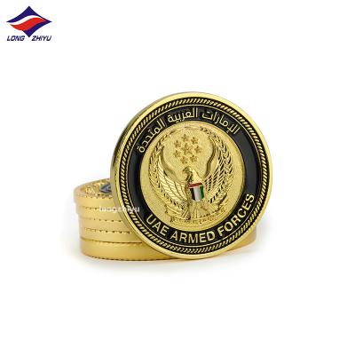 China Custom Silver Copper Coins UAE Souvenir Gold Coin From Europe Longzhiyu Commemorative Metal Coins Supplier 17years for sale