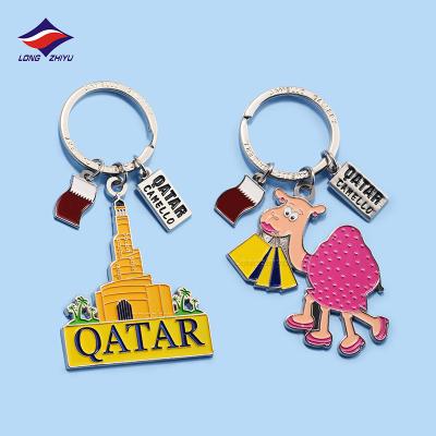 China Europe Longzhiyu souvenir keychains manufacturer custom cute cartoon football keychains enamel football keychains wholesale for sale