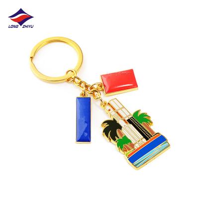 China Longzhiyu 17years designer custom hotel keychains metal keychains manufacturer wholesale enamel cartoon metal factory keychains for sale