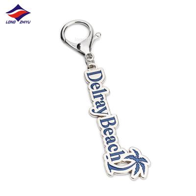 China Longzhiyu 17years metal logo key chains manufacturer custom 3d personalized letter key chains wholesale metal enamel key chains for sale