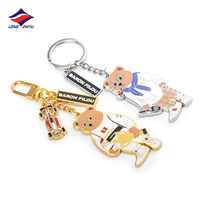 China Europe Longzhiyu 17 years anime metal logo keychains keychains factory sale custom hard enamel cartoon character for sale