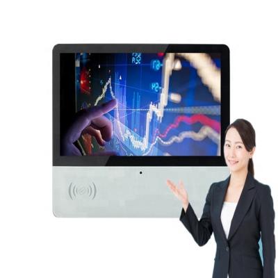 China School/Office/Hospital/Bank Wall Mount 21.5 Inch Face Recognition Time Attendance Machine Interactive Capacitive Touch System Android Biometric Scanner for sale