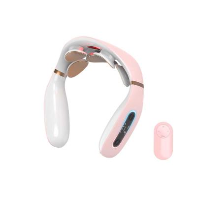 China Mini New Multi Functional Cervical Smart Neck Electronic Pulse Massage Infrared Vibrating Cervical Massager for sale