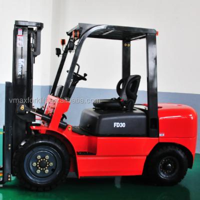 China Hotels vmax Diesel Manufacturer Forklift 3 Tons 4500MM Material Handling Diesel Engine for sale