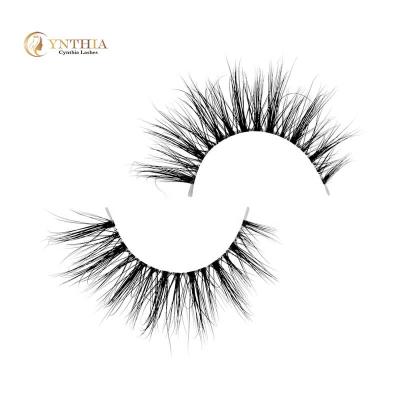 China Wholesale High Quality 14mm Mink Lashes Clear Strip False Mink Lashes Natural 3d Mink Eyelashes Natural No Logo Lashes for sale