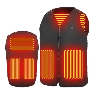 China USB Electric Heated Men's Vest Heating Anti-wrinkle Vest Winter Heated Jacket For Skiing for sale