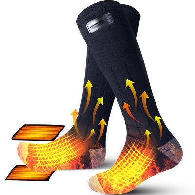 China Hot Sale QUICK DRY Teams Long Socks 3.7V 2200mA Rechargeable Electric Heated Socks For Winter Warm for sale