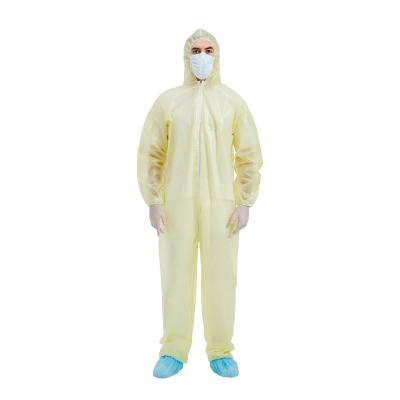 China Light Yellow PP PE Disposable Coveralls Type 5 & 6 4 S/M/L/XL/XXL/XXXL/XXXXL for sale