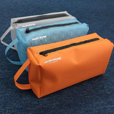 China Waterproof. Foldable bag. Lightweight Waterproof Cosmetic Bags Toiletry Bag With Handle Strap Portable Clear Makeup Bag Pouch for sale