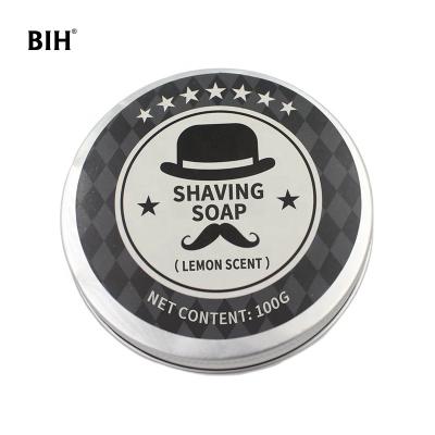 China BIH Man Basic Cleansing Lemon Oil Shaving Handmad Soap for sale