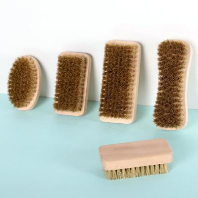 China Sustainable High Quality Custom Natural Wooden Handle Shoes Cleaning Brush Clothes Washing Brush for sale