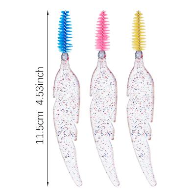 China Transparent Angel Wing Eyelash Comb Brush Smudge Brush Mascara Magic Wands for sale