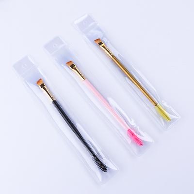 China Angular Blush New Product Double Eyebrow Comb Brush Makeup Tools Single Lip Eye Makeup Brushes for sale