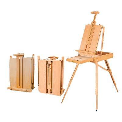 China Easel Premium Wooden French Style Field Studio Sketchbox Painting Easel Large Easel With Drawer Palette for sale