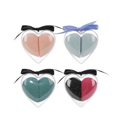 China Non-Latex Facial Free Beauty Sponge 2pcs/set Private Label Teardrop Heart Makeup Powder Base Blender Loose Makeup Make Up Sponge for sale