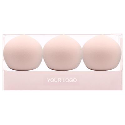 China Newest Design 3pcs Facial Sponge Makeup Sponge Super Soft Pet Peach Grown Bigger After Water Makeup Pink Beauty Blender Cosmetic Sponge Puff Set for sale