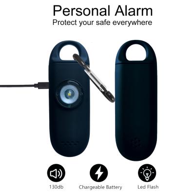 China Rechargeable Sound Personal Key Chained 140db Alarm For Women Children Protection, Hand Held Personal Security Siren Alarm Self Defense 88*31*16mm for sale