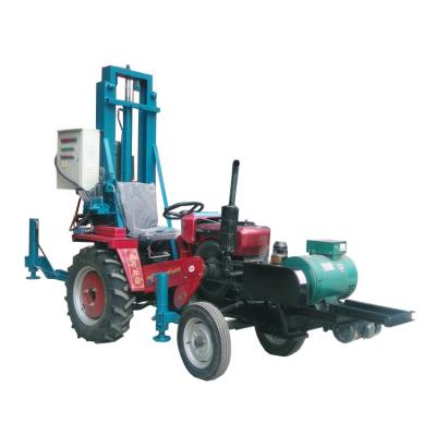 China Lightweight High Drilling Efficiency Tractor Drilling Rig Diesel Electricity Water Well Drilling Rig Household Drilling Machinery for sale