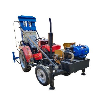 China Lightweight High Drilling Efficiency Tractor Mounted Hydraulic Pump Water Well Drilling Rig Mini Drilling Rig Portable Drilling Rig for sale