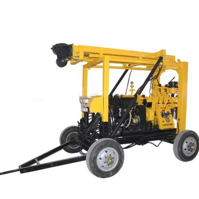 China Lightweight Portable Trailer Mounted High Efficiency Drilling Deep Water Well Rig Machine With Mud Pump for sale