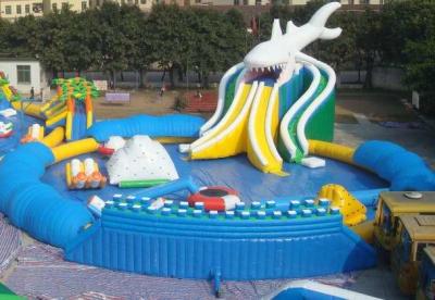 China Inflatable water park / inflatable pool park air tight pvc tarpaulin for sale