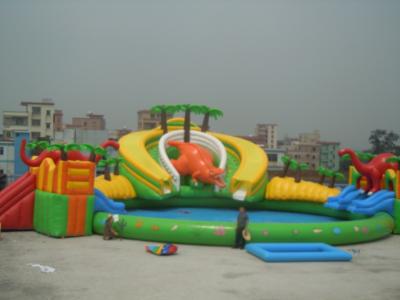 China Inflatable water park / inflatable dragon pool park  air tight pvc tarpaulin for sale