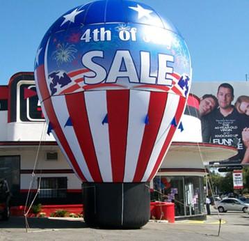 China pvc tarpaulin Inflatable advertising balloon / inflatable red giant ground balloon for grand sale for sale