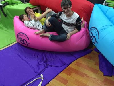 China 2016 Hot selling U style lay bag lamzac hangout inflatable sleeping bag/ lazy bag for sale