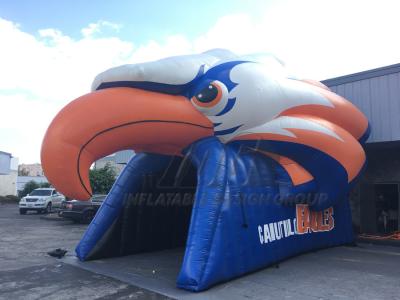 China 30ft oxford promotional red eagle customized football helmet inflatable entrance tunnel for sale