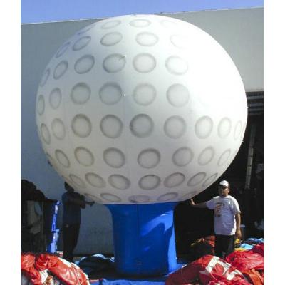 China Giant Inflatable Golf Ball/ Inflatable Golf Ground Balloon both side red logo for sale