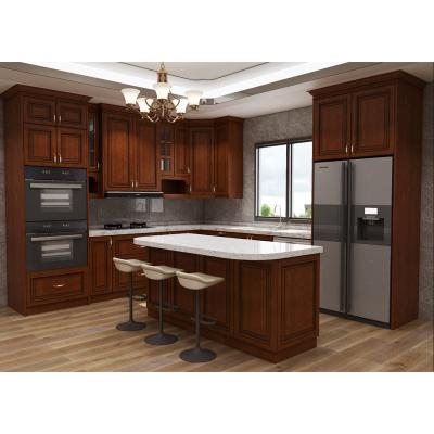 China CBMmart Modern Basic Solid Wood Kitchen Designs Luxury Islands Sideboards for sale