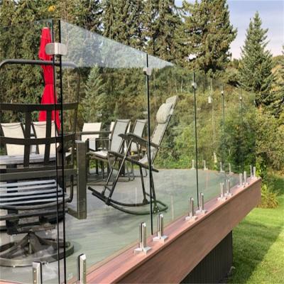 China CBMmart Foshan Modern Glass Pool Fence Glass Spigot Railing Glass Railing Price for sale