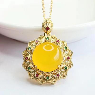 China CLASSIC Topaz sunflower Pendant Z1Z28-027 for sale